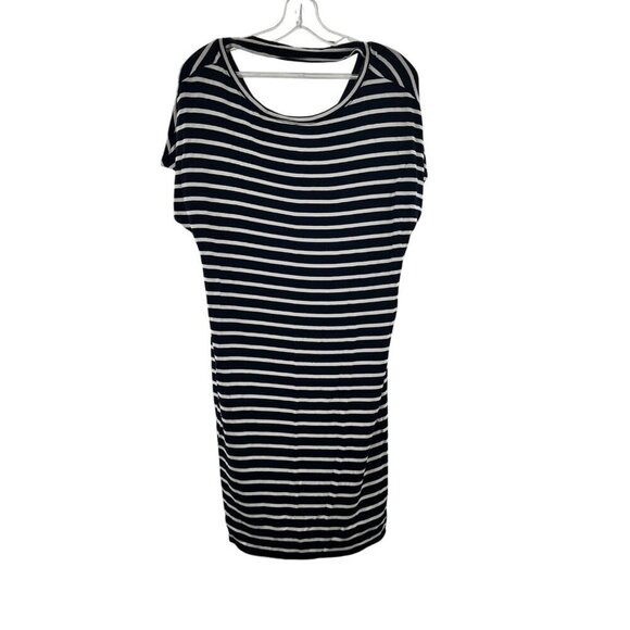 Gap Women's Short Sleeve Striped Shift Dress Navy/White Size Small Knee Length - Picture 1 of 9